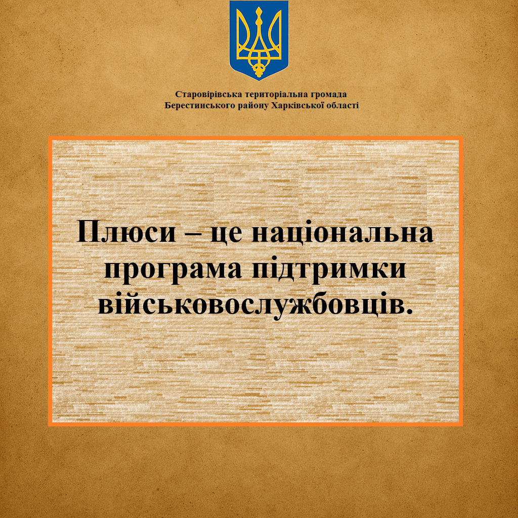 Плюси – це національна програма підтримки військовослужбовців.