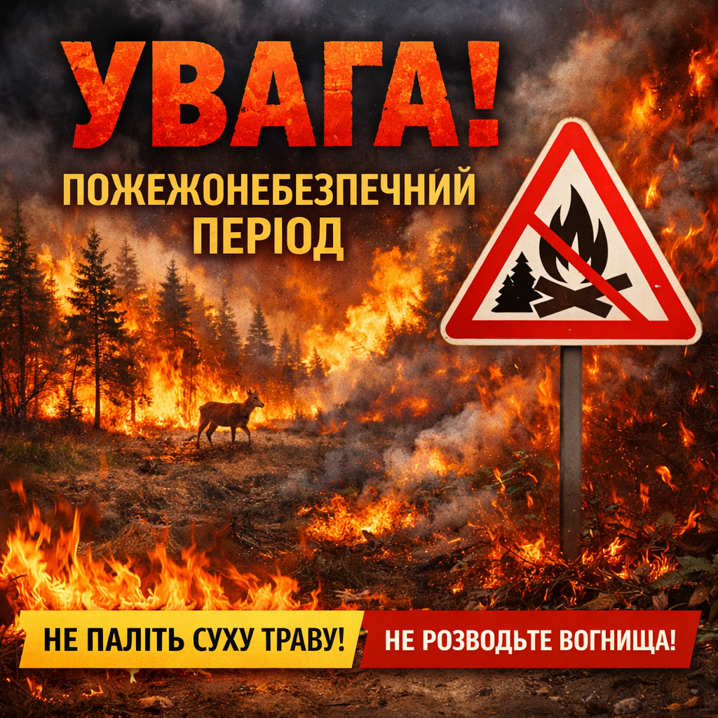 Обережно: пожежонебезпечний період! Бережімо екосистеми!